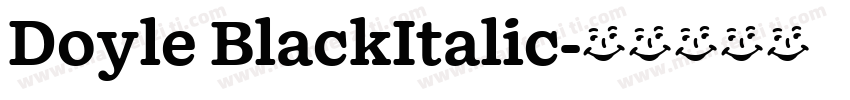 Doyle BlackItalic字体转换